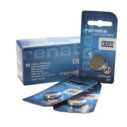 Renata CR2032 Lithium 3V Batteries - 10 Pieces