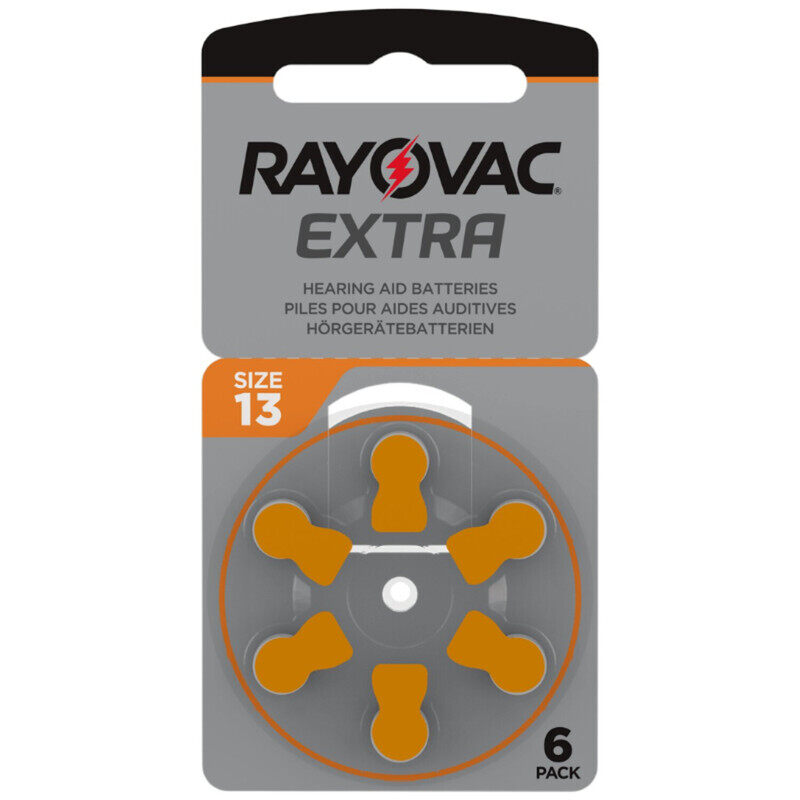 

Rayovac Extra (Size 13) Zinc-Air 1.45V Hearing Aid Batteries - 6 Pieces