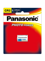 Panasonic CR2 Photo Power 3V Lithium Battery, 1 Piece, White