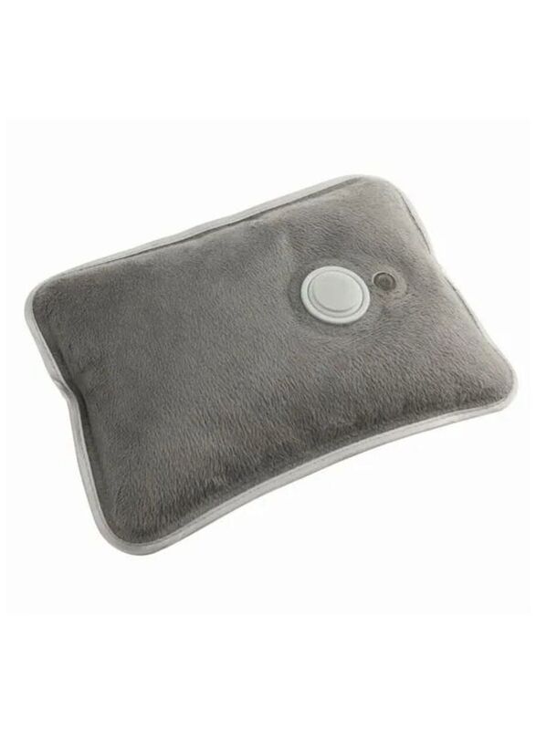 Rechargeable Electrical Portable Small Hand Hot Water Bag, Grey/White