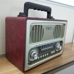 Kemai MD-1800BT Vintage Style Wooden FM Radio With AM/FM/SW 3 Band DSP Radio With Bluetooth/USB/SD/TF Card Slot