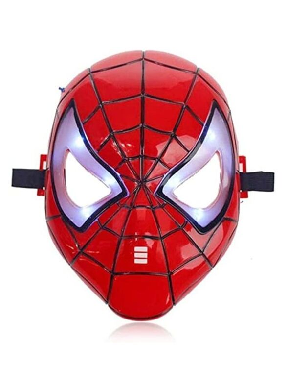 LED Glowing Hero Attack Spiderman Face Mask For Children, Ages 3+, Multicolour