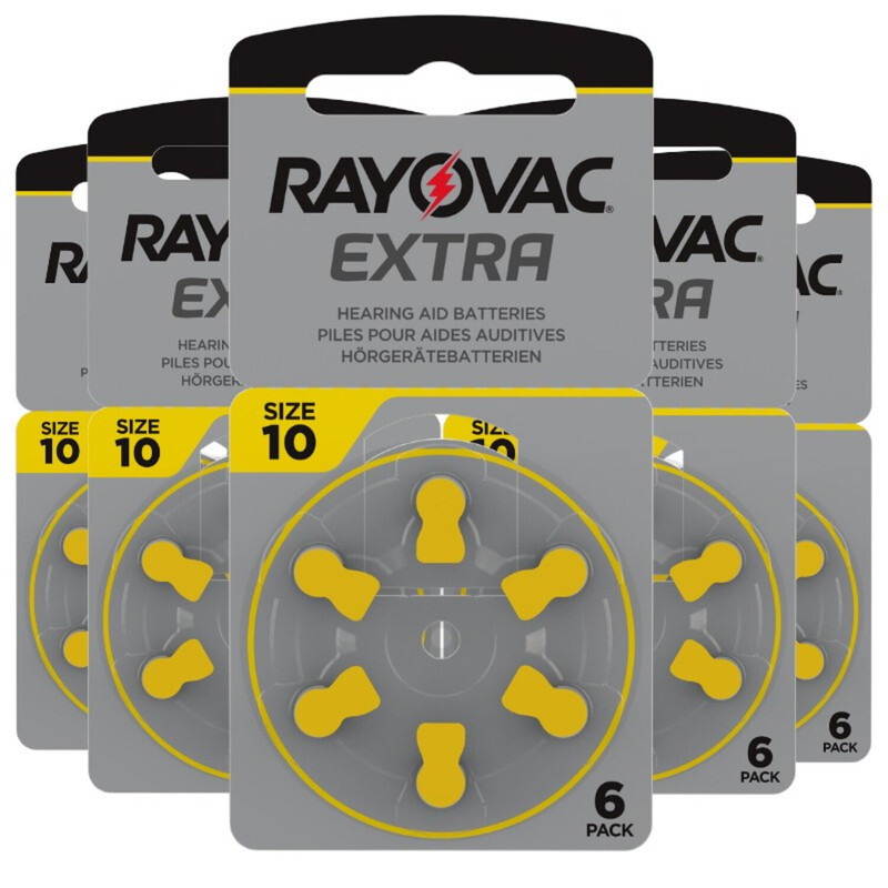 Rayovac Extra 30-Pieces (Size 10) Zinc Air 1.45V Hearing Aid Batteries