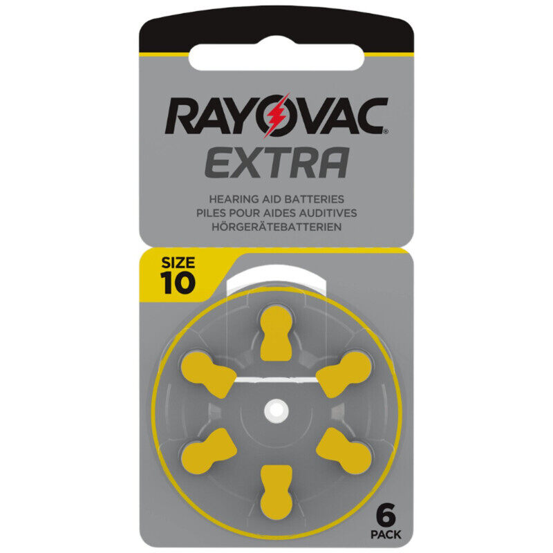 

Rayovac Extra (Size 10) Zinc-Air 1.45V Hearing Aid Batteries - 6 Pieces