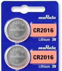 Murata CR2016 Lithium 3V Indonesia Batteries - 2 Pieces