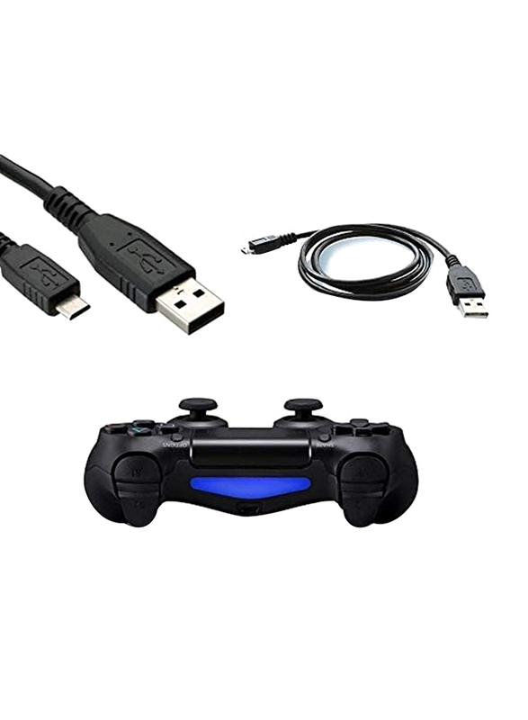 USB Controller Charging Cable 1.5 Meter Dual Shock 4 For PlayStation PS4, Black