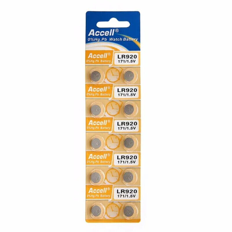 

Accell (AG6) LR920 (171) 0%Hg Alkaline 1.5V Batteries - 10 Pieces
