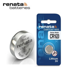Renata CR1620 Swiss Made Lithium 3V Batteries - 2 Pieces