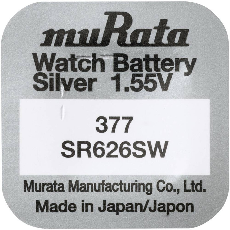 10-Pieces Murata 377 (SR626SW) 1.55V Silver Oxide 0% Hg Mercury Free Battery For Watches