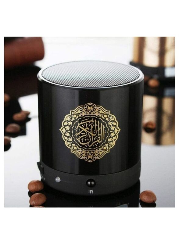 Quran Speaker with 18 Reciters + 15 Translations Micro SD Card Wireless Speaker, Black