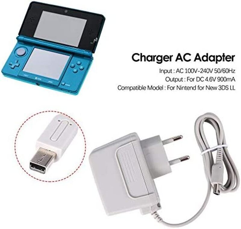 Replacement AC Adapter Wall Charger For DSi, DSi XL, 3DS, 3DS XL, New 3DS, New 3DS XL, 2DS, New 2DS XL