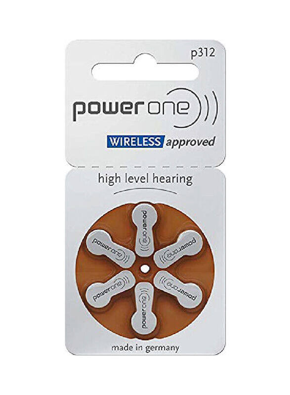 

Powerone 1.45V Batteries for Hearing Aids, 60 Pieces, Silver