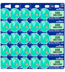 Murata SR512SW (335) Silver Oxide 1.55V (muRata) Japan Batteries - 25 Pieces