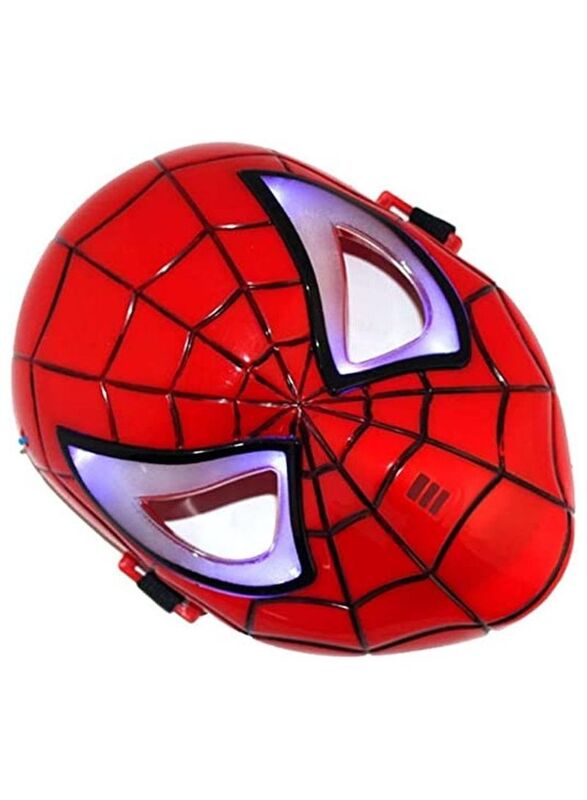 LED Glowing Hero Attack Spiderman Face Mask For Children, Ages 3+, Multicolour