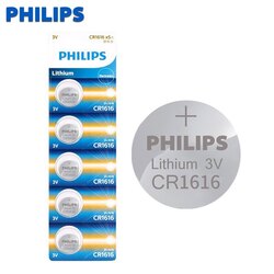 Philips CR1616 Lithium 3V Batteries - 5 Pieces