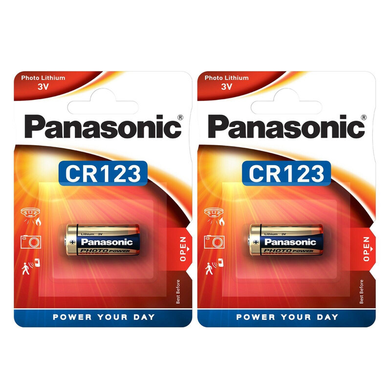 Panasonic CR123 Lithium 3V Batteries - 2 Pieces