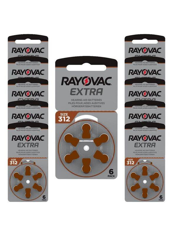 

Rayovac Extra Size 312 Hearing Aid Batteries, 60 Pieces, Brown