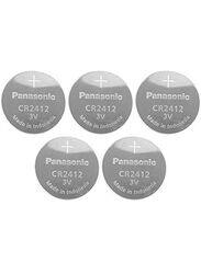 Panasonic Lithium 3V Indonesia Batteries, CR2412, 5 Pieces, Silver