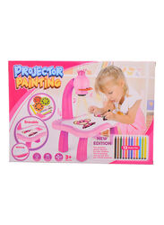 24-Pattern Projector Painting Board, 3+ Years, Pink/White