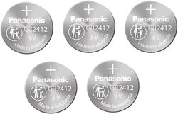 Panasonic CR2412 Lithium 3V Indonesia Batteries - 5 Pieces