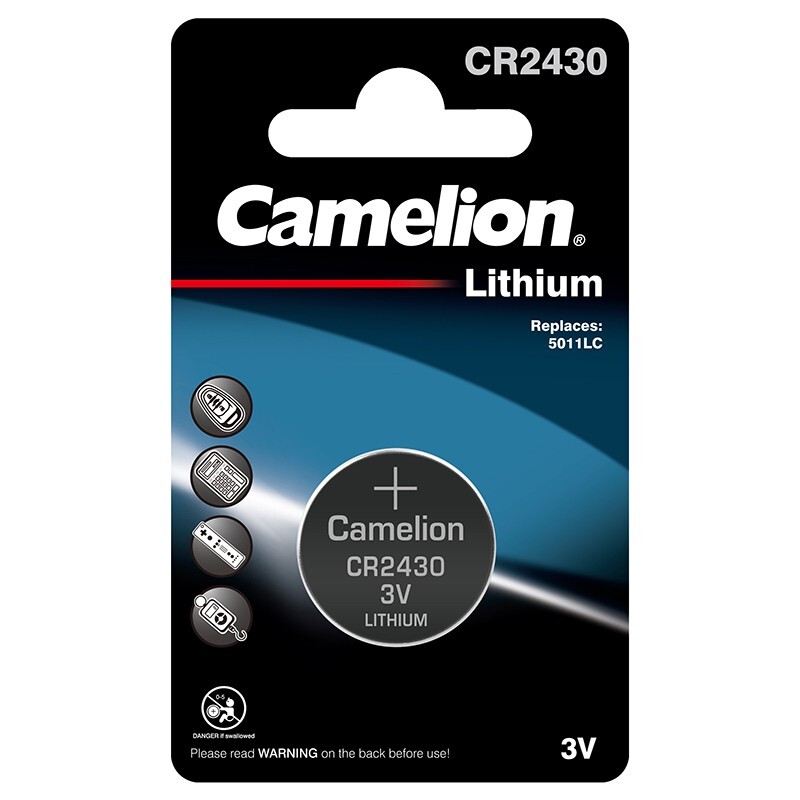 Camelion CR2430 Lithium 3V Battery - One Piece