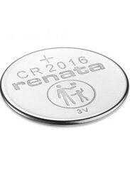 Renata 3V Lithium Battery, CR2016, Silver