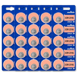 Murata CR1216 Lithium 3V Japan Batteries - 25 Pieces