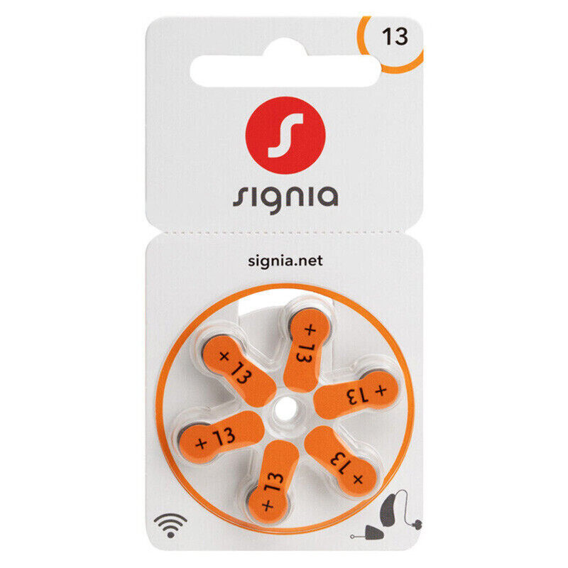 

Signia (Size 13) Zinc-Air 1.45V Hearing Aid Batteries - 6 Pieces