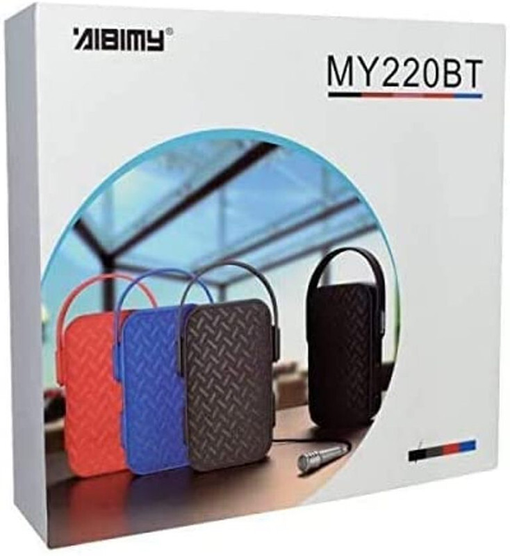 Portable MY220BT (AIBIMY) Bluetooth Speaker With Mini Microphone - (Grey)