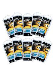 Duracell Activair 675 Mercury Batteries for Zinc Air Hearing Aids, 60 Pieces, Blue