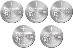 Panasonic CR2330 Lithium 3V Indonesia Batteries - 5 Pieces
