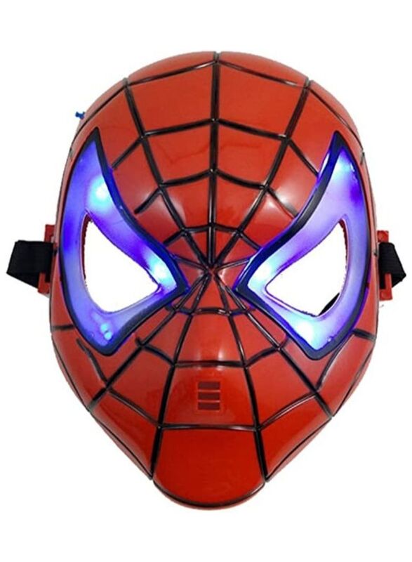 LED Glowing Hero Attack Spiderman Face Mask For Children, Ages 3+, Multicolour