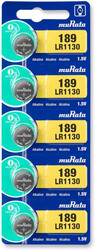 Murata AG10 LR1130 (189) Alkaline 1.5V Japan Batteries - 5 Pieces