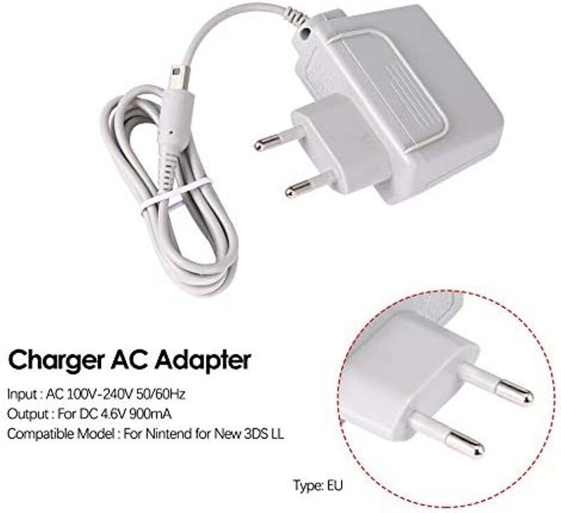 Replacement AC Adapter Wall Charger For DSi, DSi XL, 3DS, 3DS XL, New 3DS, New 3DS XL, 2DS, New 2DS XL