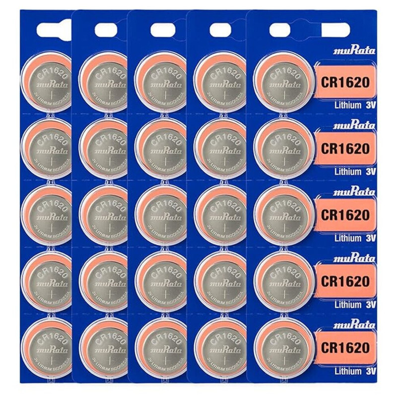 

Murata CR1620 Lithium 3V Japan Batteries - 25 Pieces