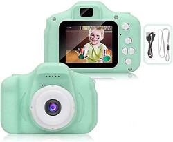 Mini Rechargeable 2.0 Inches (1080P) Photo/Video Camera For Kids,Suitable For Ages 3+ (Light Green) - 8GB Memory Card Included