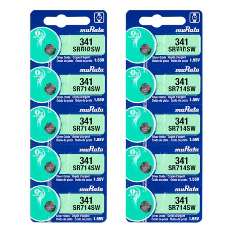 

Murata SR714SW (341) Silver Oxide 1.55V (muRata) Japan Batteries - 10 Pieces