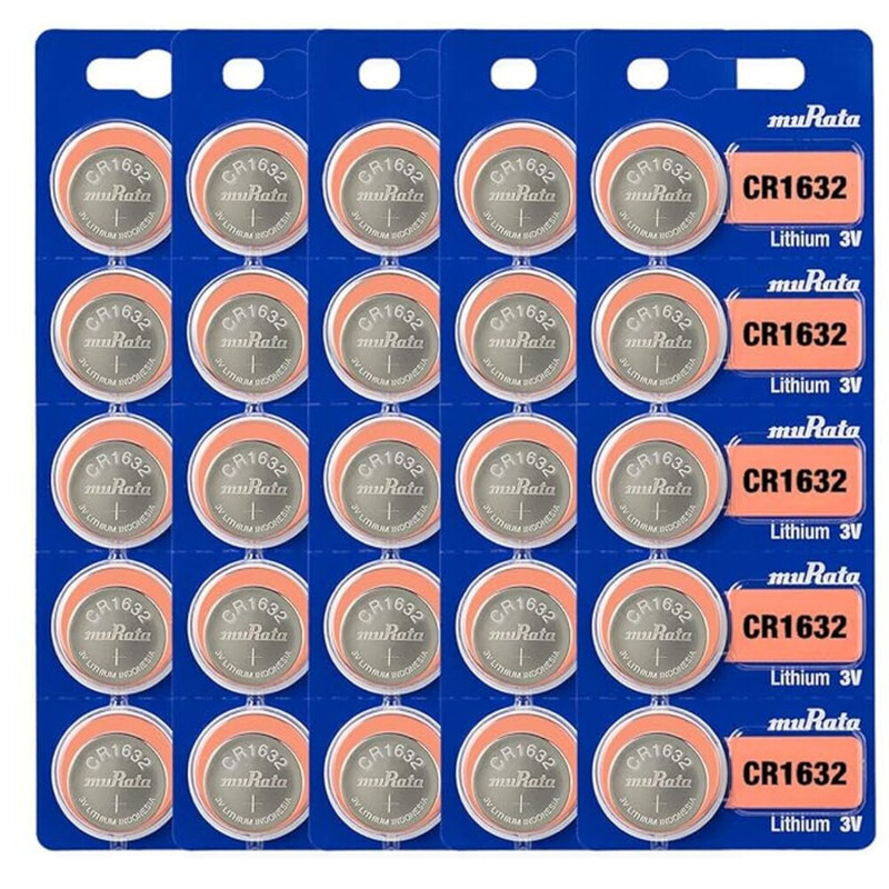 Murata CR1632 Lithium 3V Japan Batteries - 25 Pieces