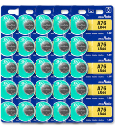 Murata AG13 LR44 (A76) Alkaline 1.5V Japan Batteries - 25 Pieces