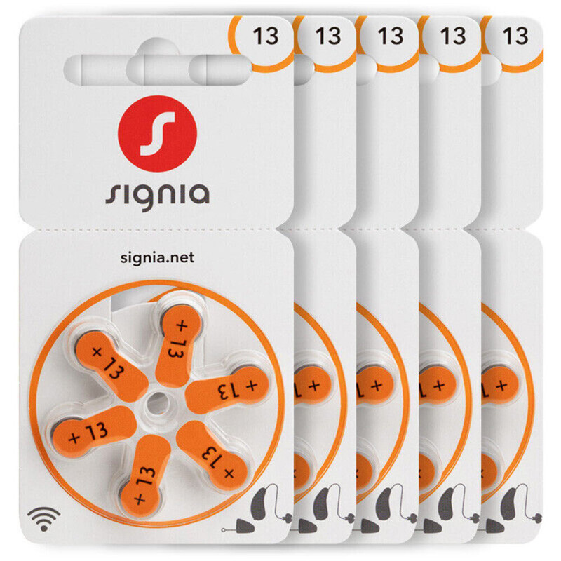 Signia 30-Pieces (Size 13) Zinc Air 1.45V Hearing Aid Batteries