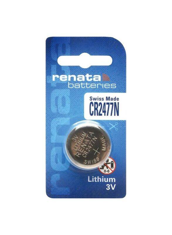 

Renata Swiss Made Lithium 3V Battery, CR2477N, Silver