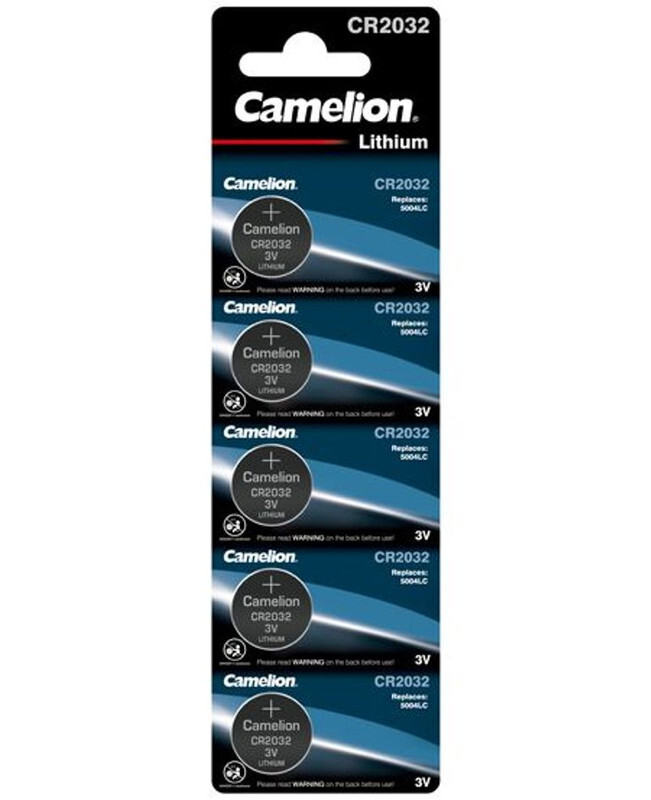 Camelion CR2032 Lithium 3V Batteries - 5 Pieces