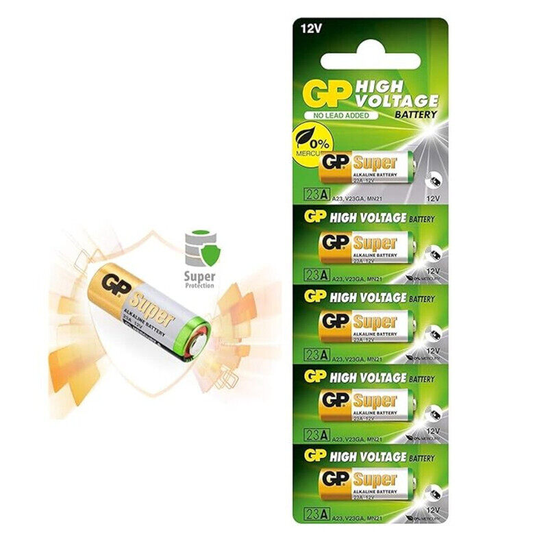 

GP 23A Super High Voltage 12V Alkaline Batteries - 5 Pieces