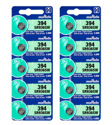 Murata SR936SW (394) Silver Oxide 1.55V (muRata) Japan Batteries - 10 Pieces