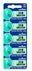 Murata SR527SW (319) Silver Oxide 1.55V (muRata) Japan Batteries - 5 Pieces