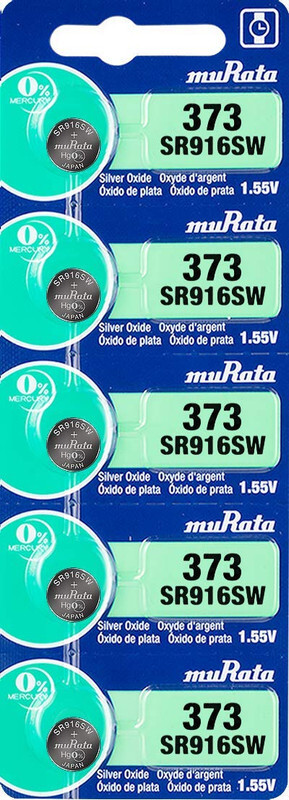 Murata SR916SW (373) Silver Oxide 1.55V (muRata) Japan Batteries - 5 Pieces