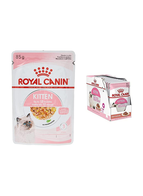 

Royal Canin Feline Health Nutrition Kitten Jelly Wet Food Pouches, 12 x 85g