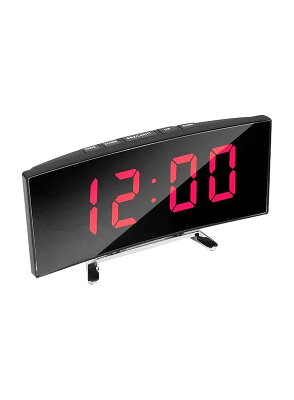 Crony 6507 Digital LED Alarm Desk Clock, Black