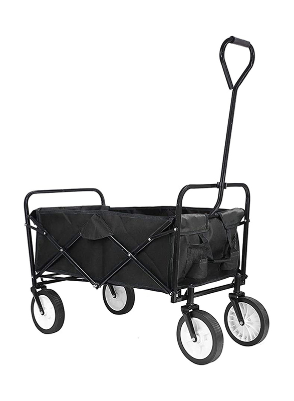 

Kaito TC3015 Folding Heavy Duty Collapsible Folding Wagon Utility Shopping Cart, Black