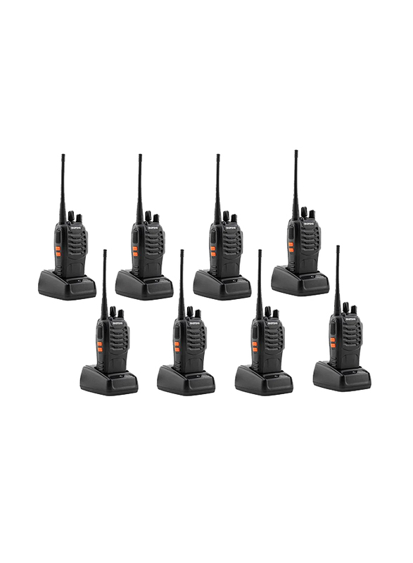 Baofeng 8 Piece Handheld Two Way Radio Walkie Talkie With Battery & Charger, BF-888S, Black